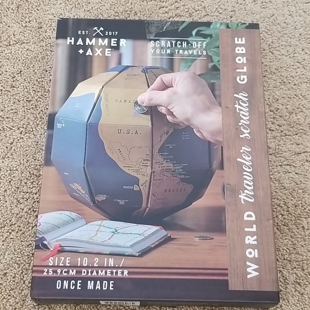 HAMMER + AXE World Traveler Scratch Globe